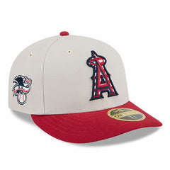Los Angeles Angels 2024 Fourth of July Low Profile 59FIFTY Fitted Hat Khaki/Red