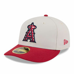 Los Angeles Angels 2024 Fourth of July Low Profile 59FIFTY Fitted Hat Khaki/Red