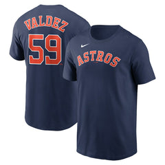 Framber Valdez Houston Astros Fuse Name & Number T-Shirt Navy