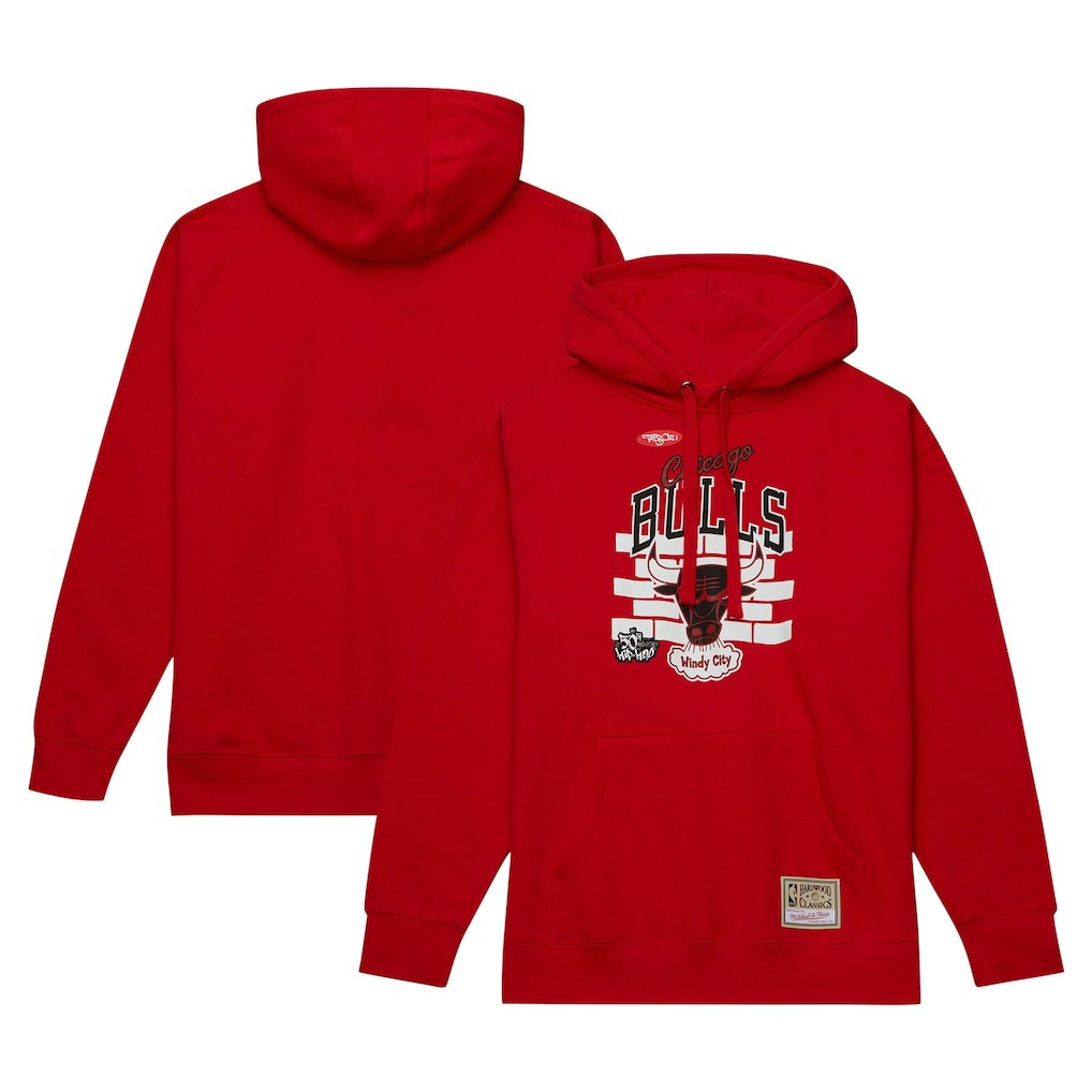 Chicago Bulls x Tats Cru Hardwood Classics Brick Pullover Hoodie sale - Red discount