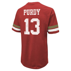 Brock Purdy San Francisco 49ers Majestic Threads Name & Number Oversize Fit T-Shirt - Scarlet cheap