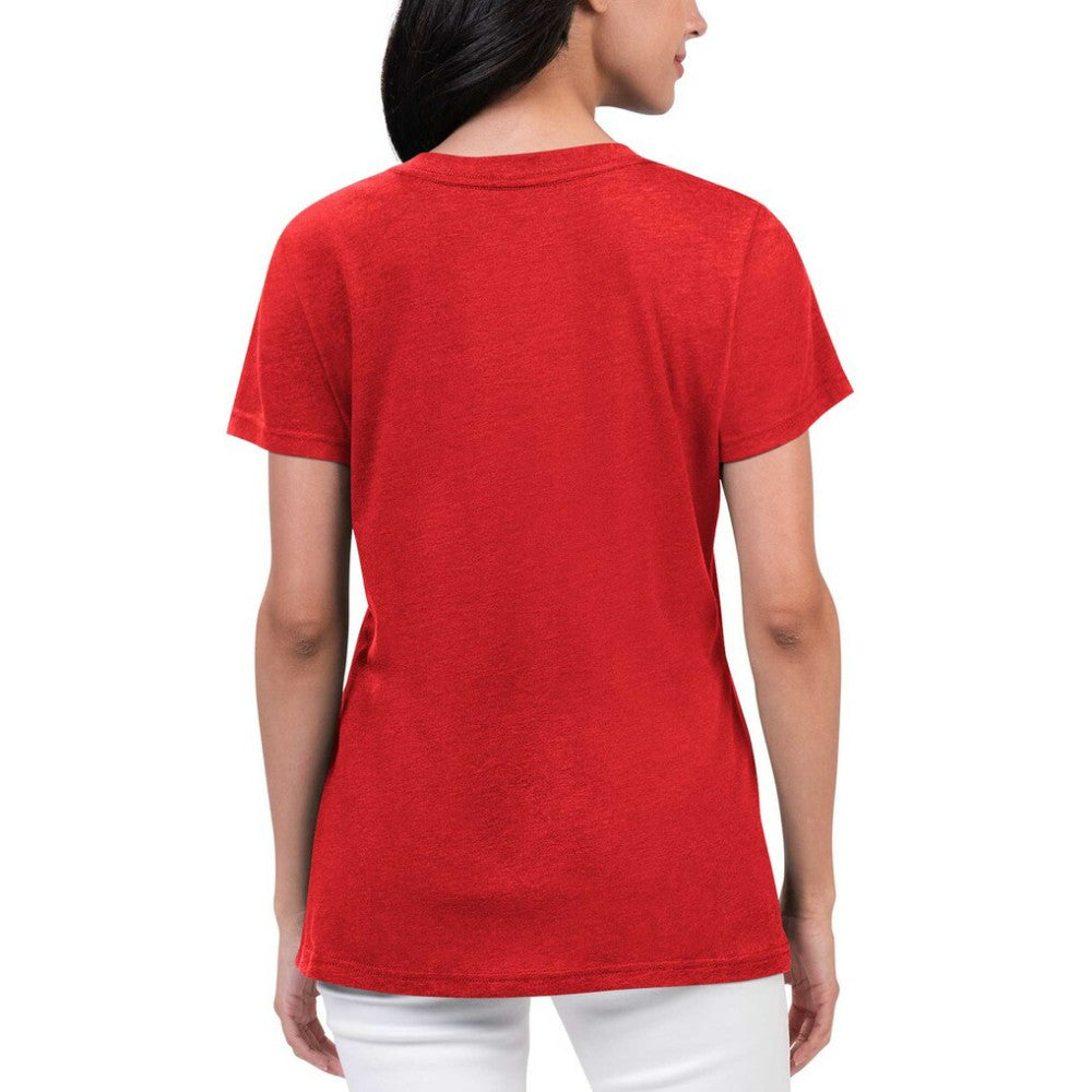 Washington Nationals G-III 4Her by Carl Banks Women's Key Move V-Neck T-Shirt Red