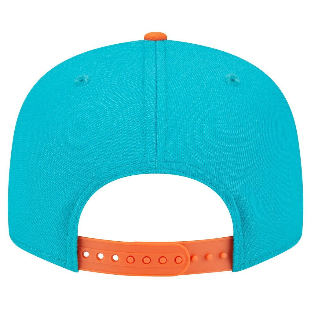 Miami Dolphins New Era Team Establish 9FIFTY Snapback Hat - Aqua/Orange cheap