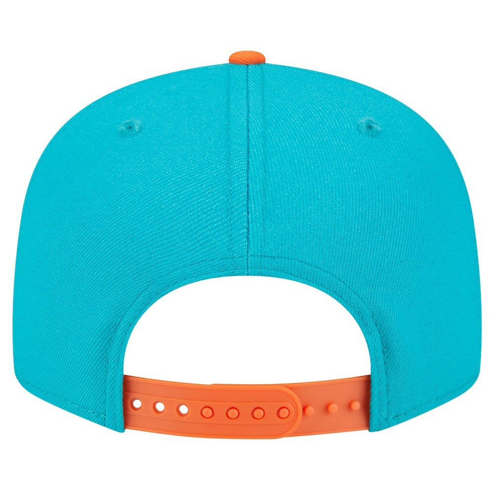 Miami Dolphins New Era Team Establish 9FIFTY Snapback Hat - Aqua/Orange cheap