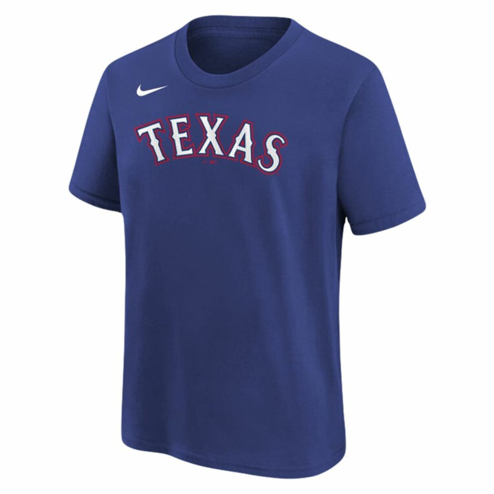 Josh Jung Texas Rangers Youth Name & Number T-Shirt Royal