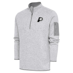 Indiana Pacers Antigua Metallic Logo Fortune Quarter-Zip Jacket - Heather Gray online