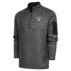 New York Knicks Antigua Metallic Logo Fortune Quarter-Zip Jacket - Heather Black outlet