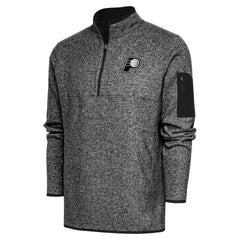 Indiana Pacers Antigua Metallic Logo Fortune Quarter-Zip Jacket - Heather Black cheap