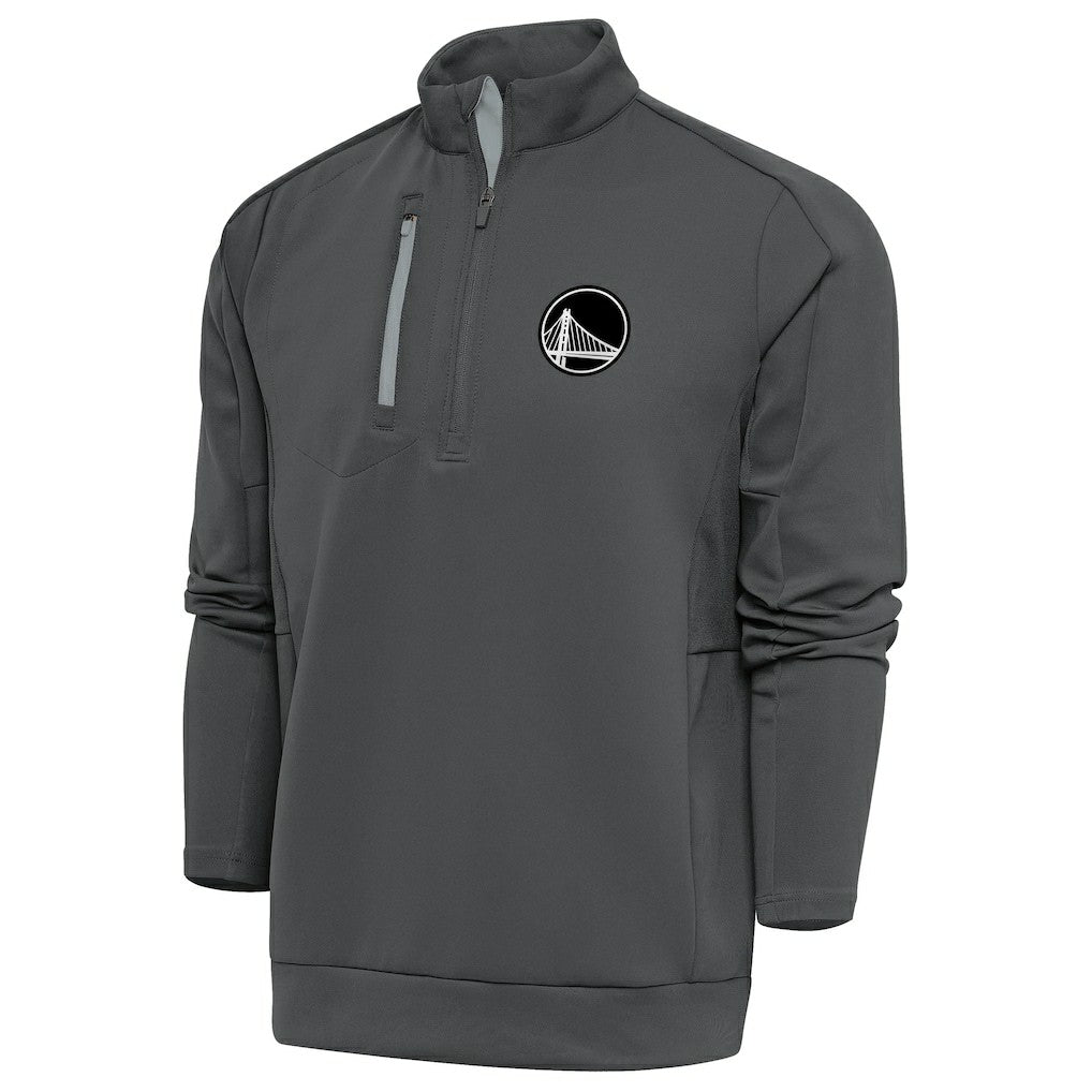 Golden State Warriors Antigua Metallic Logo Generation Quarter-Zip Top sale - Pewter cheap