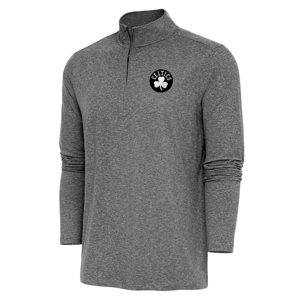 Boston Celtics Antigua Hunk Quarter-Zip Top - Heather Black sale