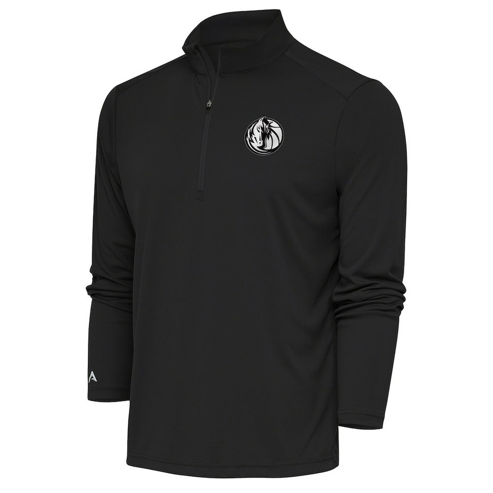 Dallas Mavericks Antigua Metallic Logo Tribute Quarter-Zip Top sale - Charcoal outlet