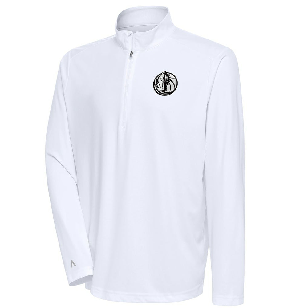 Dallas Mavericks Antigua Metallic Logo Tribute Quarter-Zip Top sale - White outlet