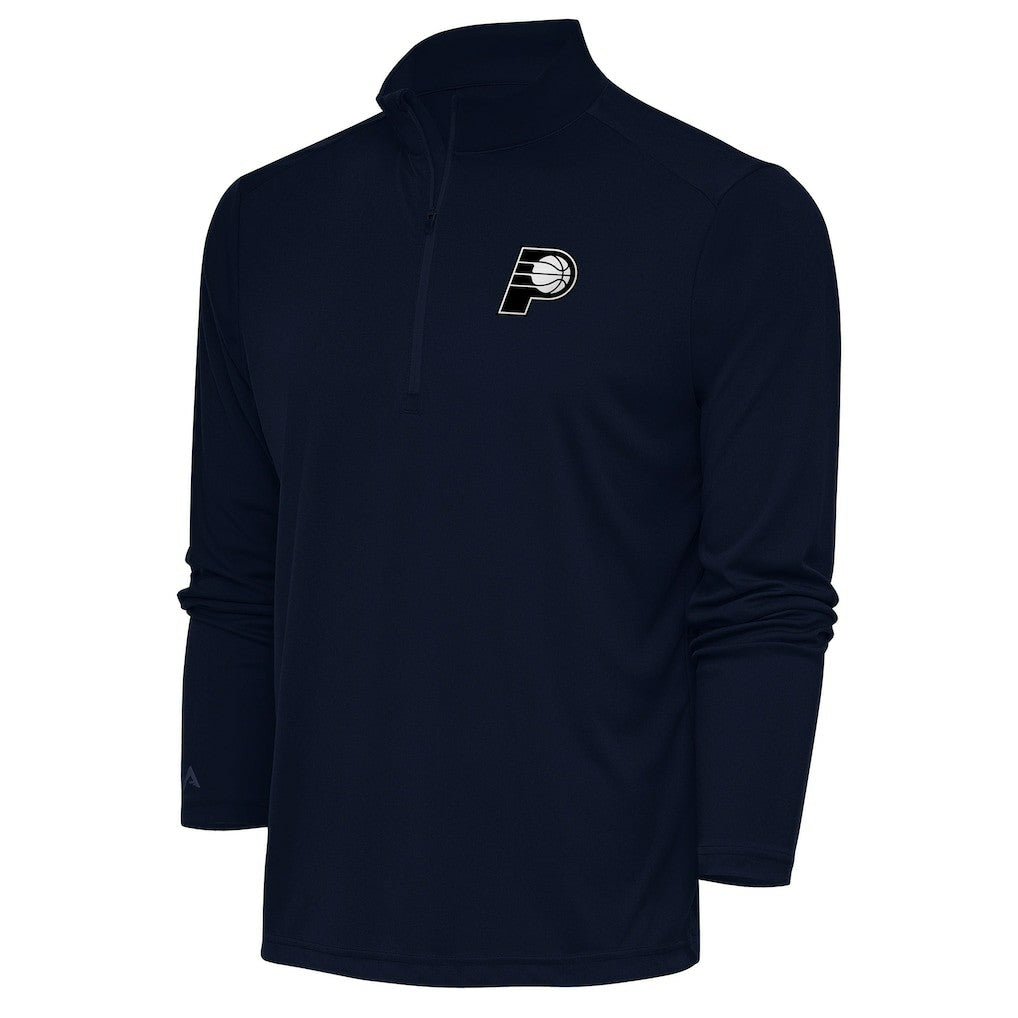 Indiana Pacers Antigua Metallic Logo Tribute Quarter-Zip Top - Navy outlet