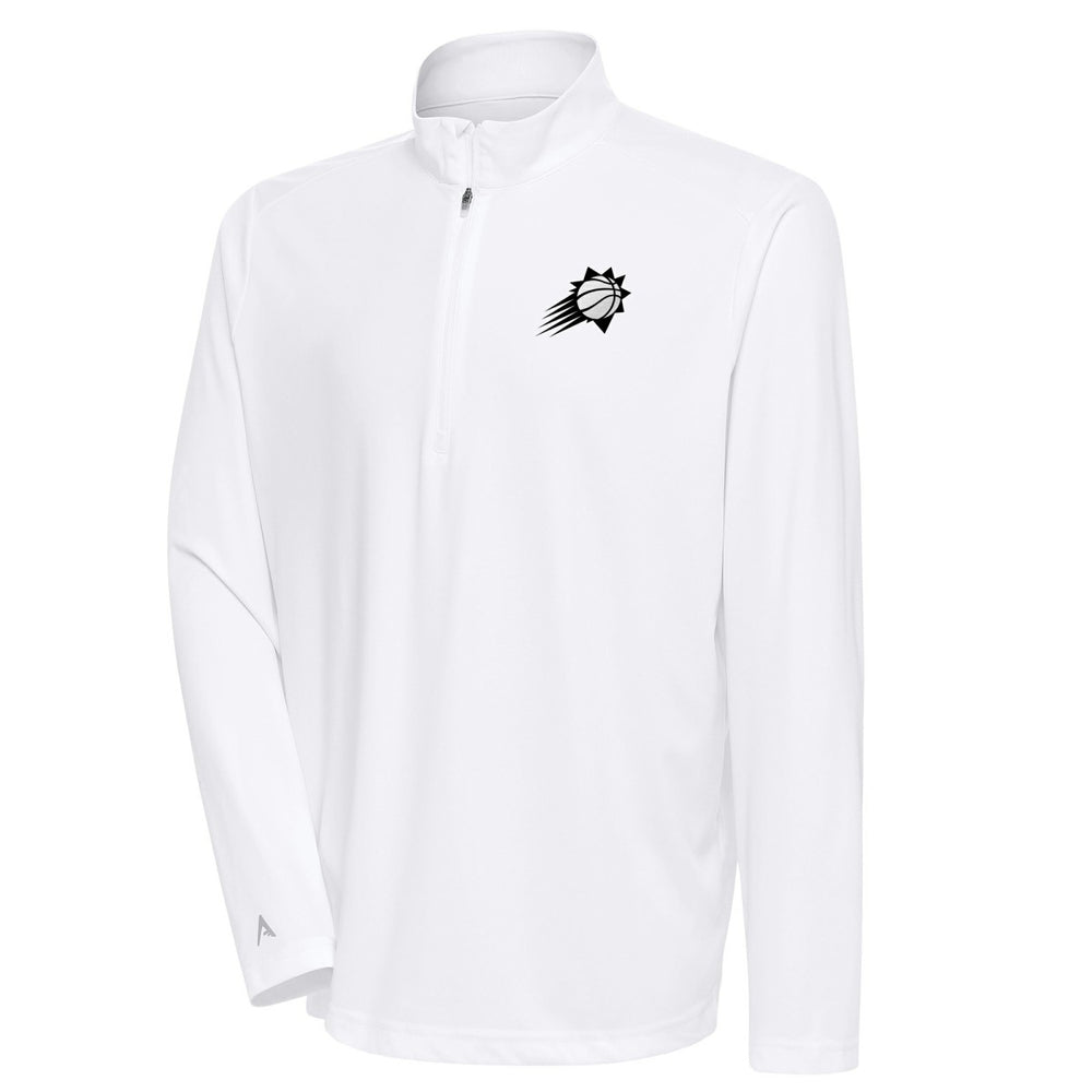 Phoenix Suns Antigua Metallic Logo Tribute Quarter-Zip Top - White discount