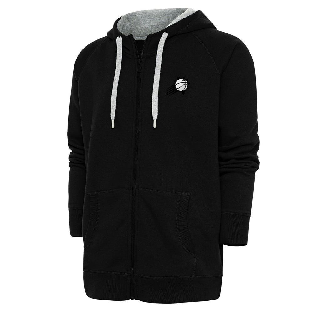 Phoenix Suns Antigua Metallic Logo Victory Raglan Full-Zip Hoodie - Black for sale