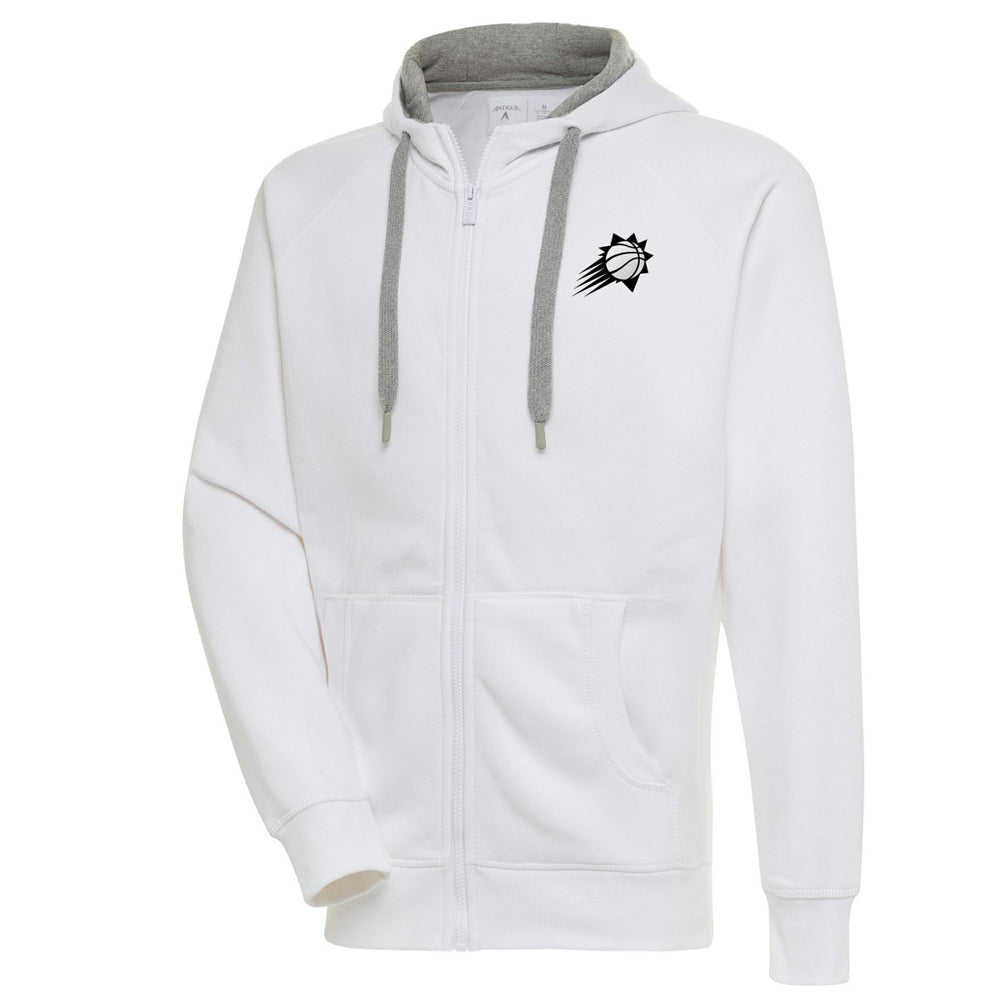 Phoenix Suns Antigua Metallic Logo Victory Raglan Full-Zip Hoodie - White online