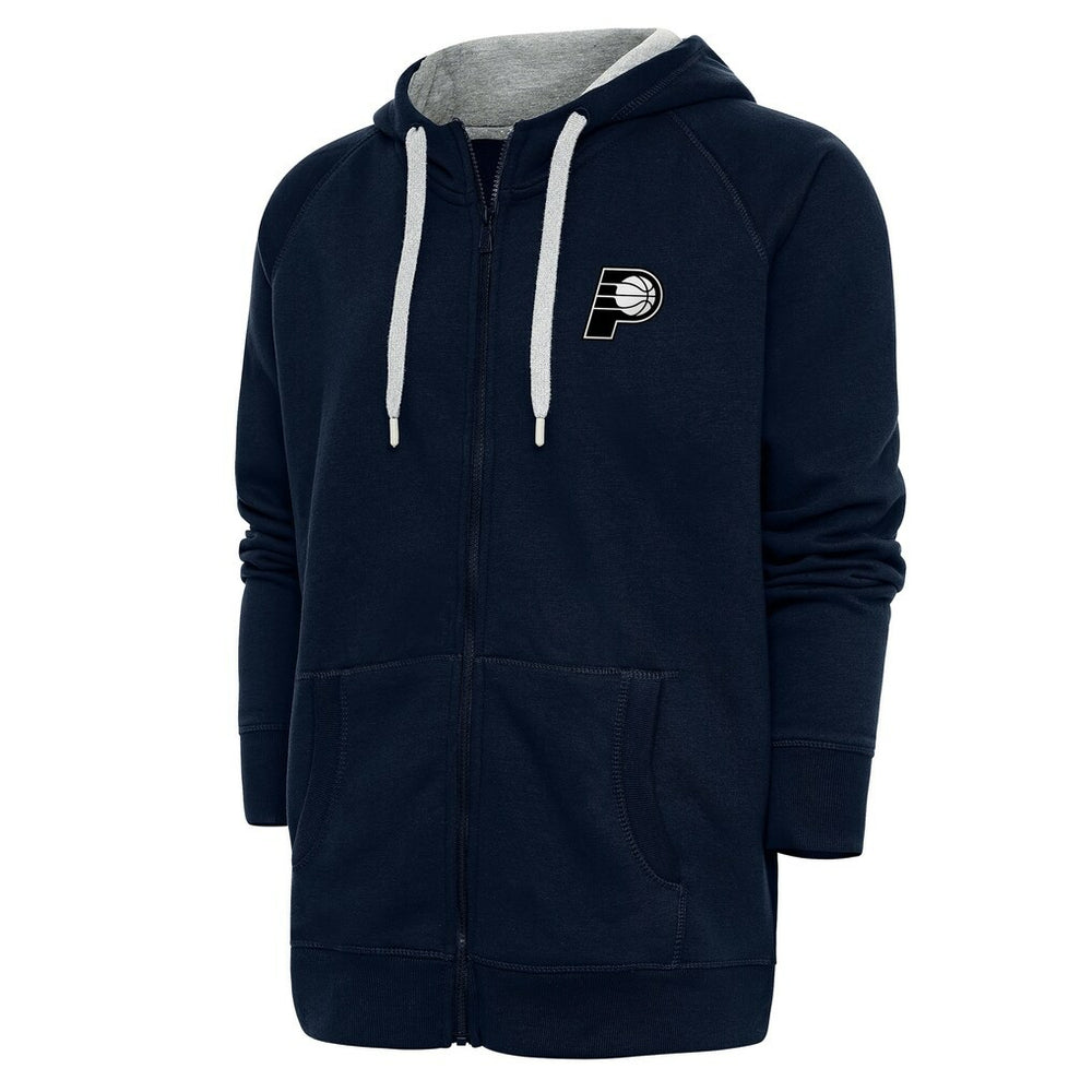 Indiana Pacers Antigua Metallic Logo Victory Raglan Full-Zip Hoodie - Navy online