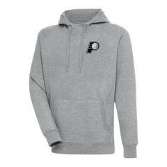 Indiana Pacers Antigua Metallic Logo Victory Raglan Pullover Hoodie - Heather Gray cheap