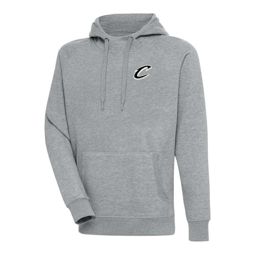 Cleveland Cavaliers Antigua Metallic Logo Victory Raglan Pullover Hoodie sale - Heather Gray sale