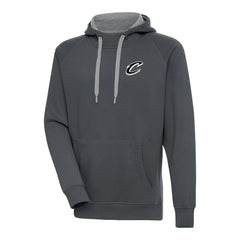 Cleveland Cavaliers Antigua Metallic Logo Victory Raglan Pullover Hoodie sale - Charcoal discount
