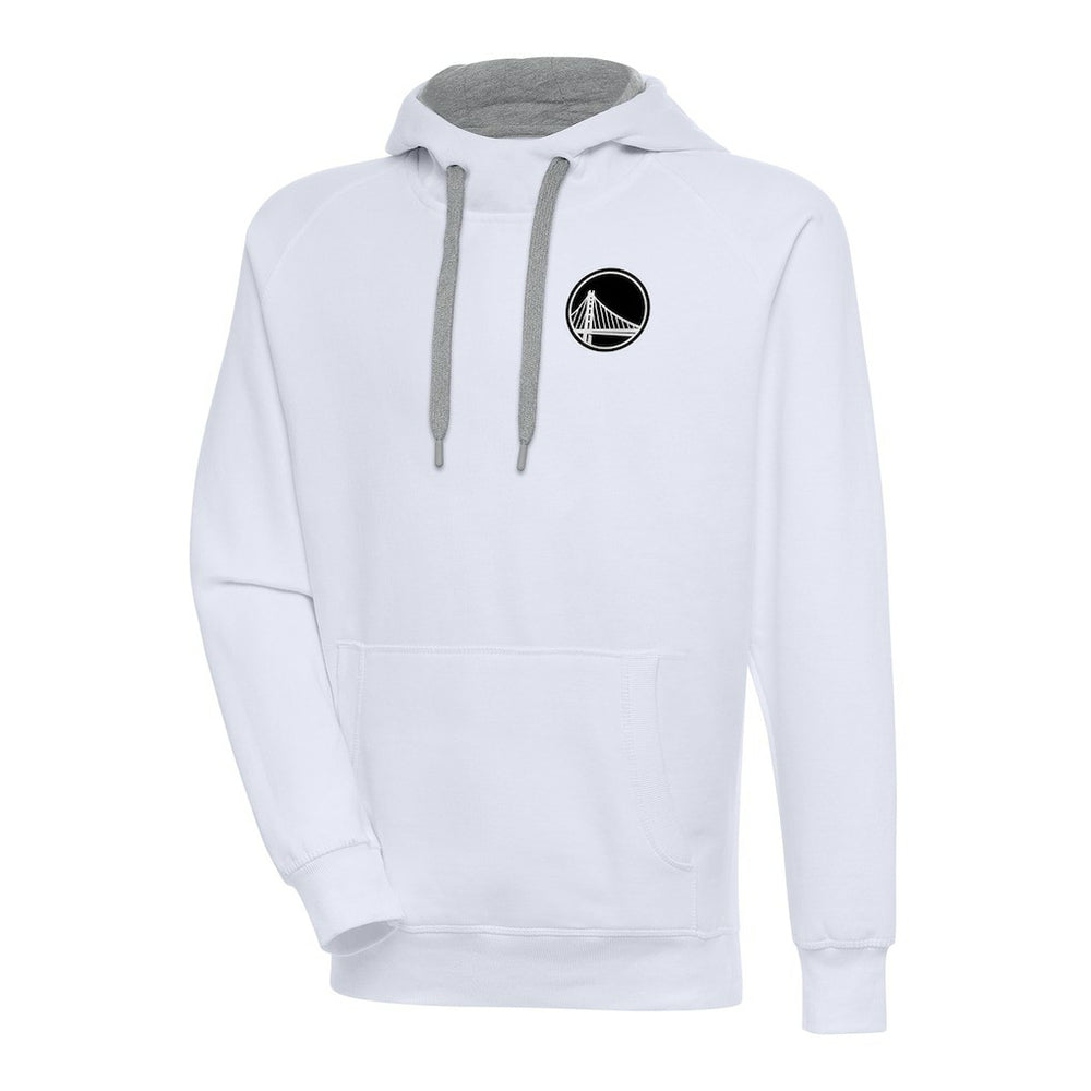 Golden State Warriors Antigua Metallic Logo Victory Raglan Pullover Hoodie sale - White discount