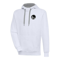 Golden State Warriors Antigua Metallic Logo Victory Raglan Pullover Hoodie sale - White discount