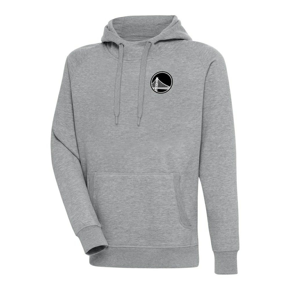 Golden State Warriors Antigua Metallic Logo Victory Raglan Pullover Hoodie sale - Heather Gray discount
