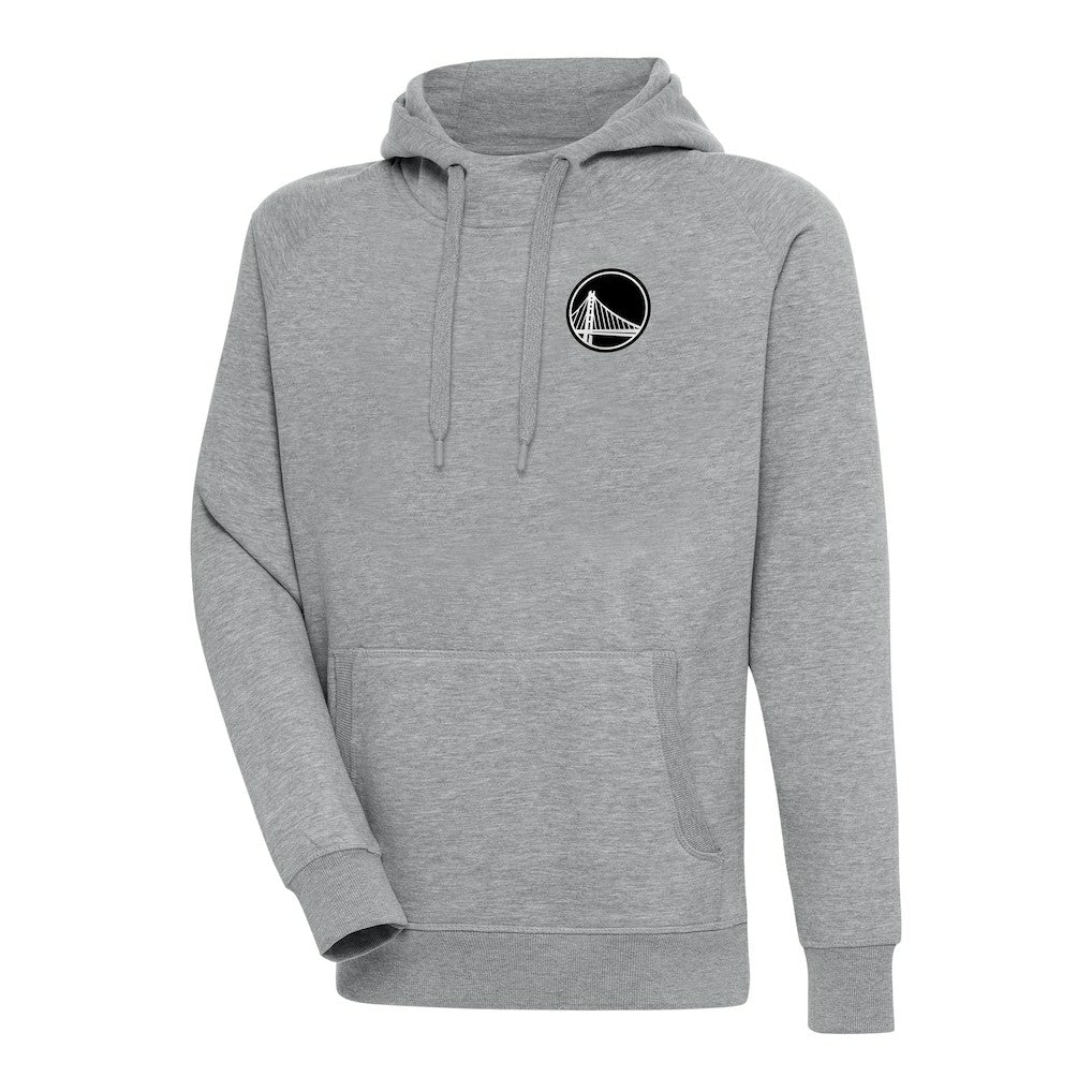 Golden State Warriors Antigua Metallic Logo Victory Raglan Pullover Hoodie sale - Heather Gray discount