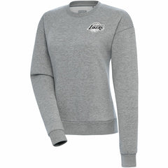 Los Angeles Lakers Antigua Women's Brushed Metallic Victory Pullover Sweatshirt - Heather Gray cheap