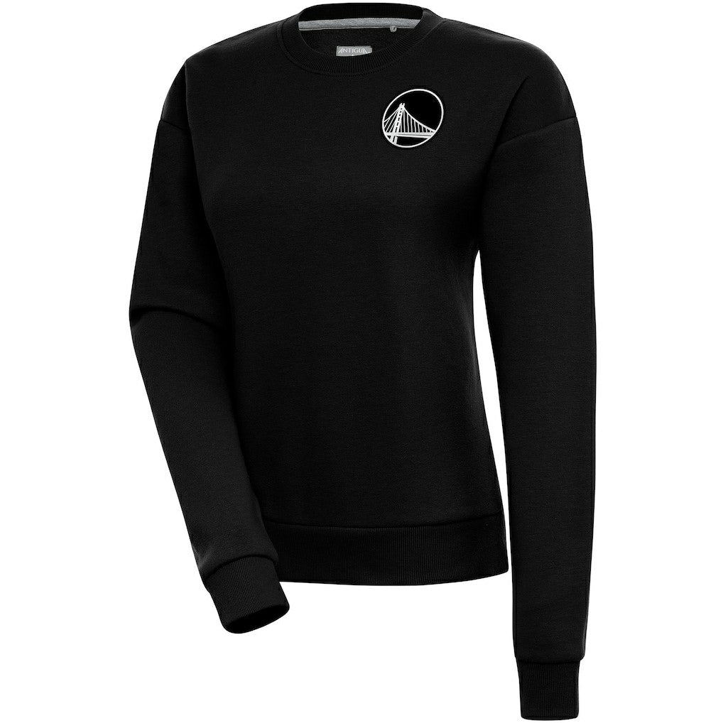 Golden State Warriors Antigua Women's Brushed Metallic Victory Pullover Sweatshirt - Black discount