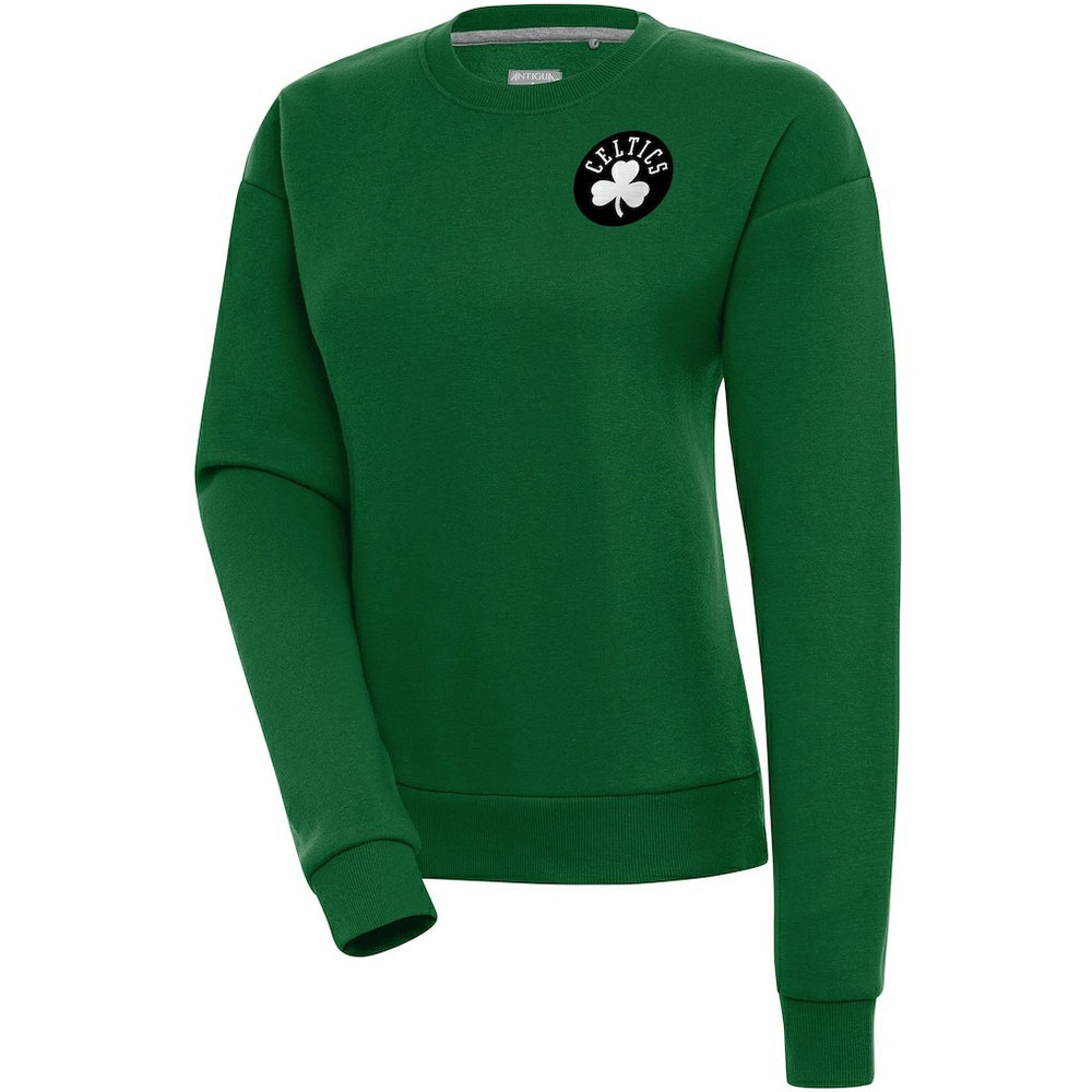 Boston Celtics Antigua Women's Brushed Metallic Victory Pullover Sweatshirt - Kelly Green online