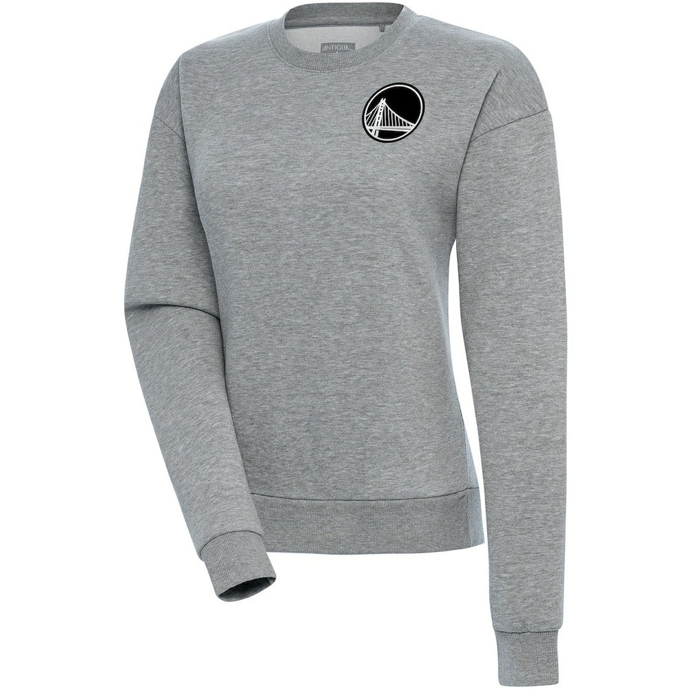 Golden State Warriors Antigua Women's Brushed Metallic Victory Pullover Sweatshirt - Heather Gray cheap