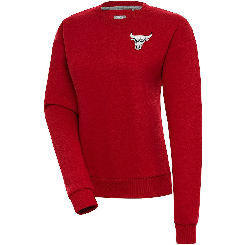 Chicago Bulls Antigua Women's Brushed Metallic Victory Pullover Sweatshirt - Red online