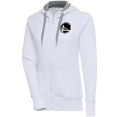 Golden State Warriors Antigua Women's Brushed Metallic Victory Full-Zip Hoodie - White discount