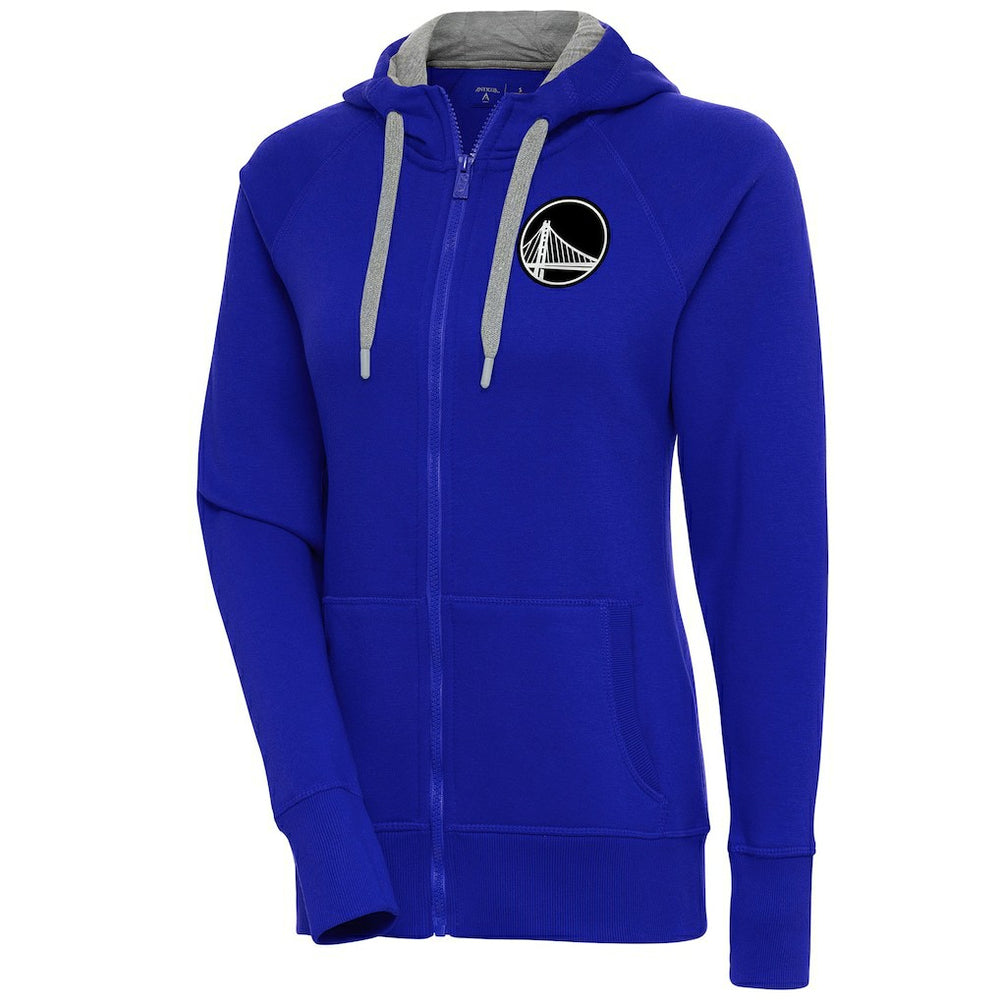 Golden State Warriors Antigua Women's Brushed Metallic Victory Full-Zip Hoodie - Royal sale