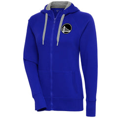 Golden State Warriors Antigua Women's Brushed Metallic Victory Full-Zip Hoodie - Royal sale
