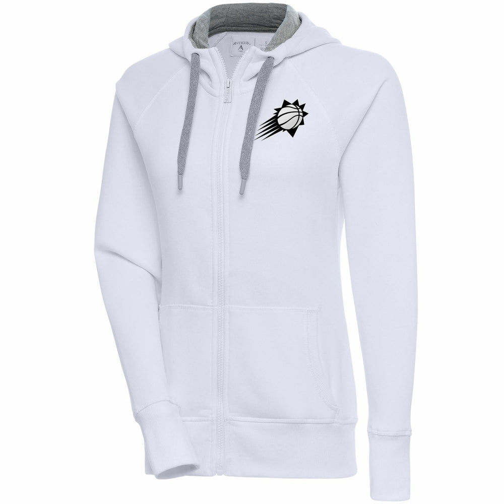 Phoenix Suns Antigua Women's Brushed Metallic Victory Full-Zip Hoodie - White on sale