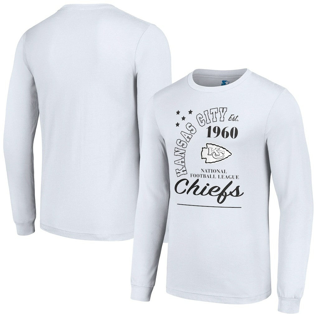 Kansas City Chiefs Starter Arch City Long Sleeve T-Shirt - White on sale