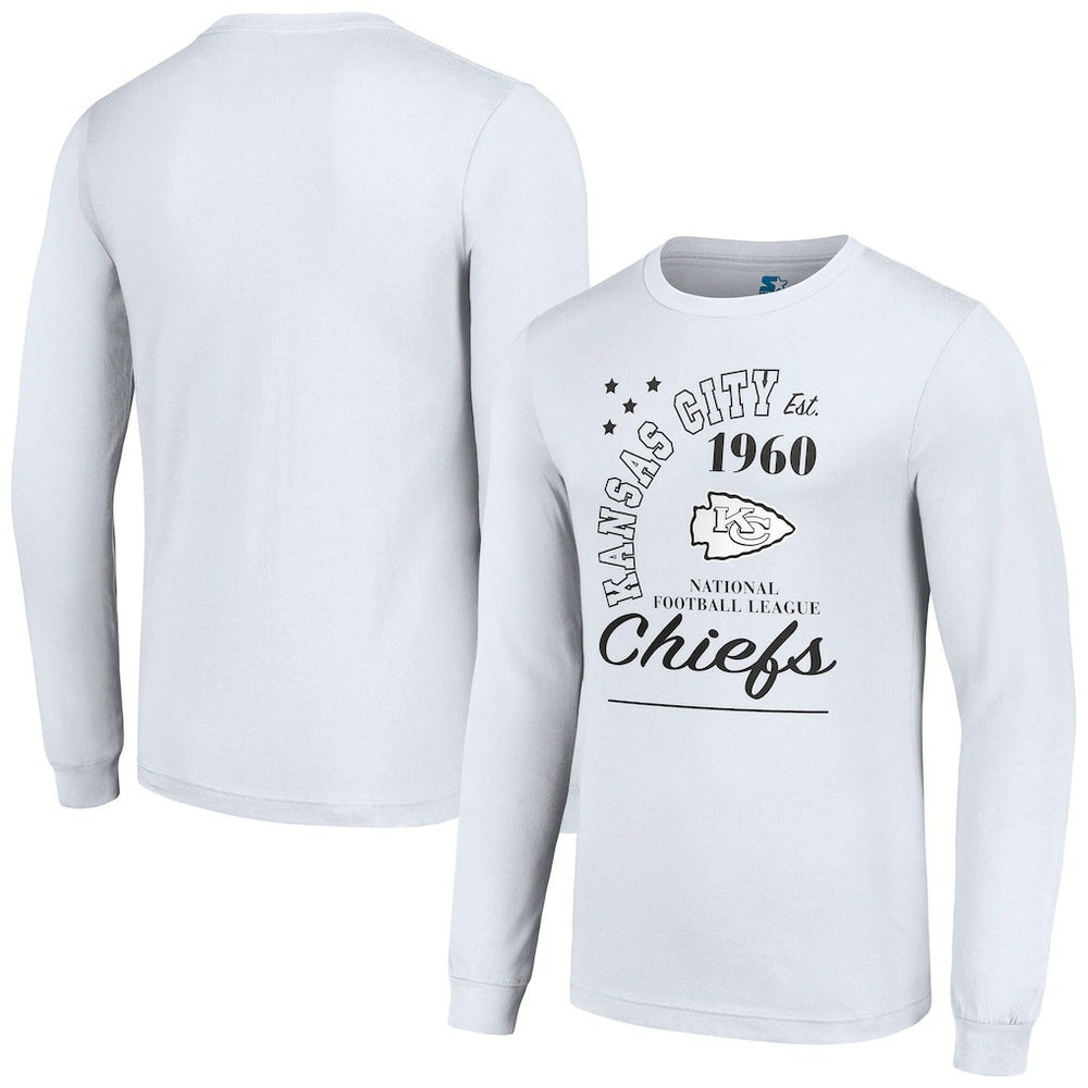 Kansas City Chiefs Starter Arch City Long Sleeve T-Shirt - White on sale