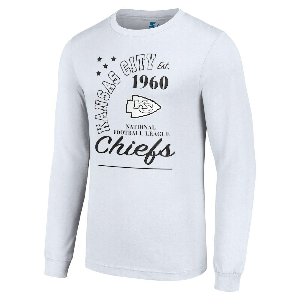 Kansas City Chiefs Starter Arch City Long Sleeve T-Shirt - White on sale
