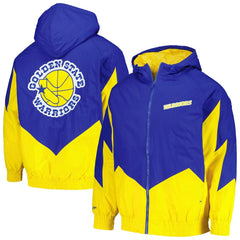 Golden State Warriors Hardwood Classics Retro Quilted Raglan Full-Zip Hoodie sale - Royal on sale