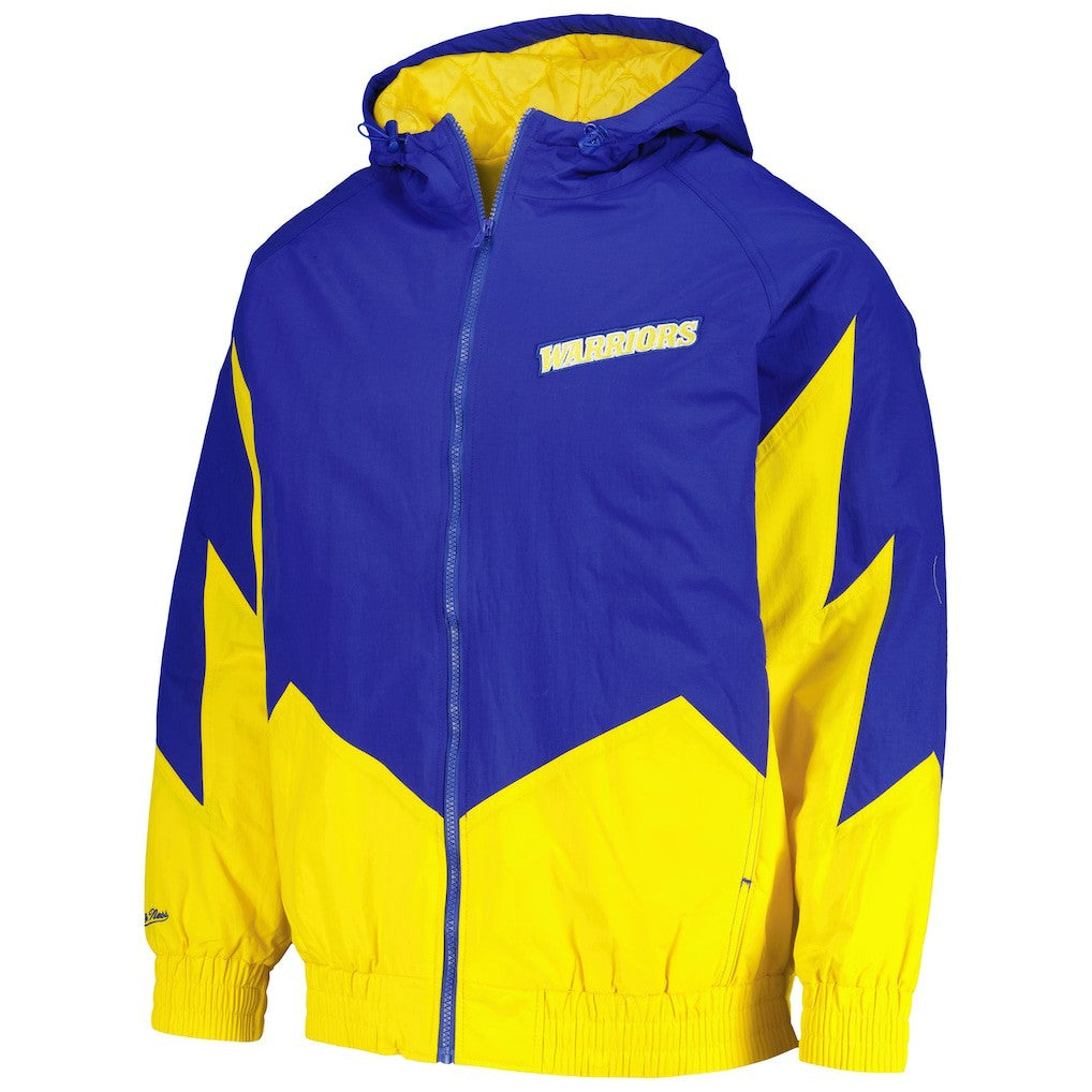 Golden State Warriors Hardwood Classics Retro Quilted Raglan Full-Zip Hoodie sale - Royal on sale