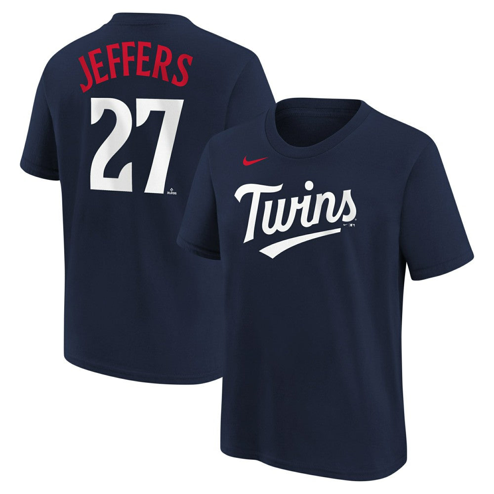 Ryan Jeffers Minnesota Twins Youth Name & Number T-Shirt Navy
