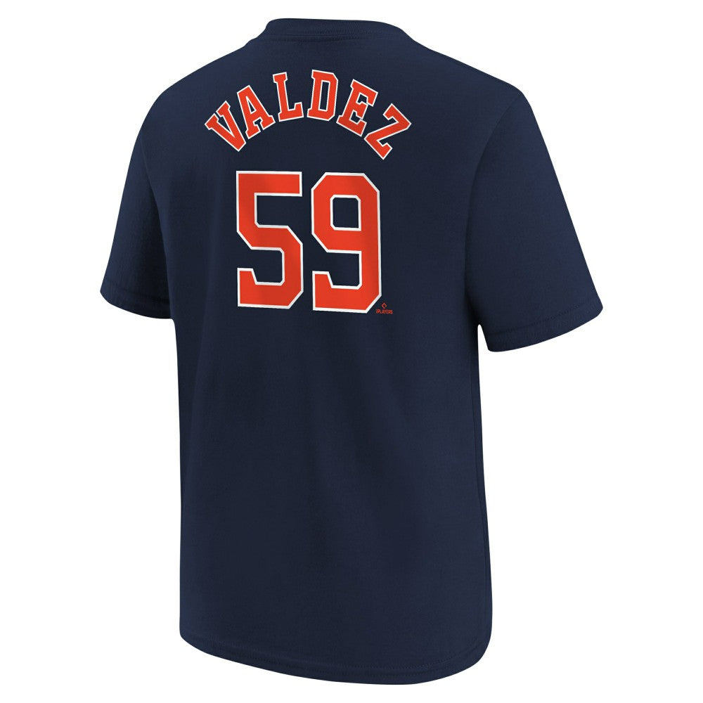 Framber Valdez Houston Astros Youth Name & Number T-Shirt Navy