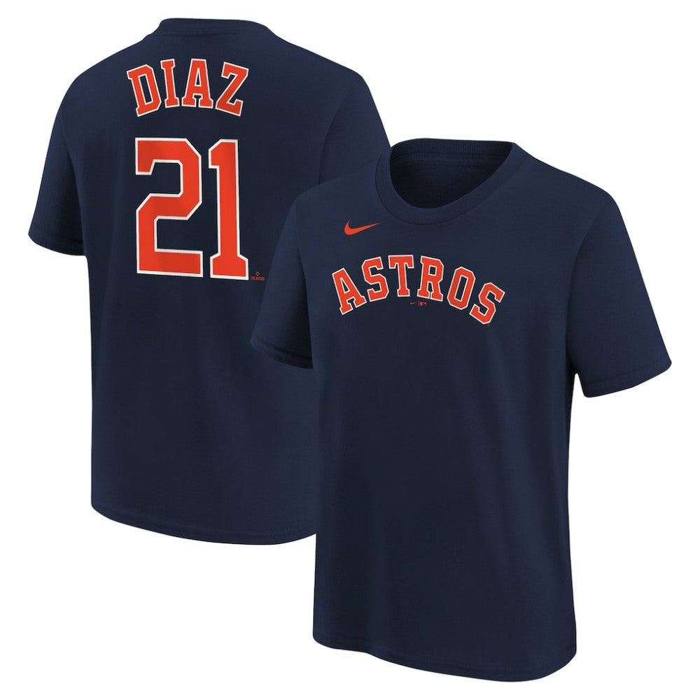 Yainer Diaz Houston Astros Youth Name & Number T-Shirt Navy