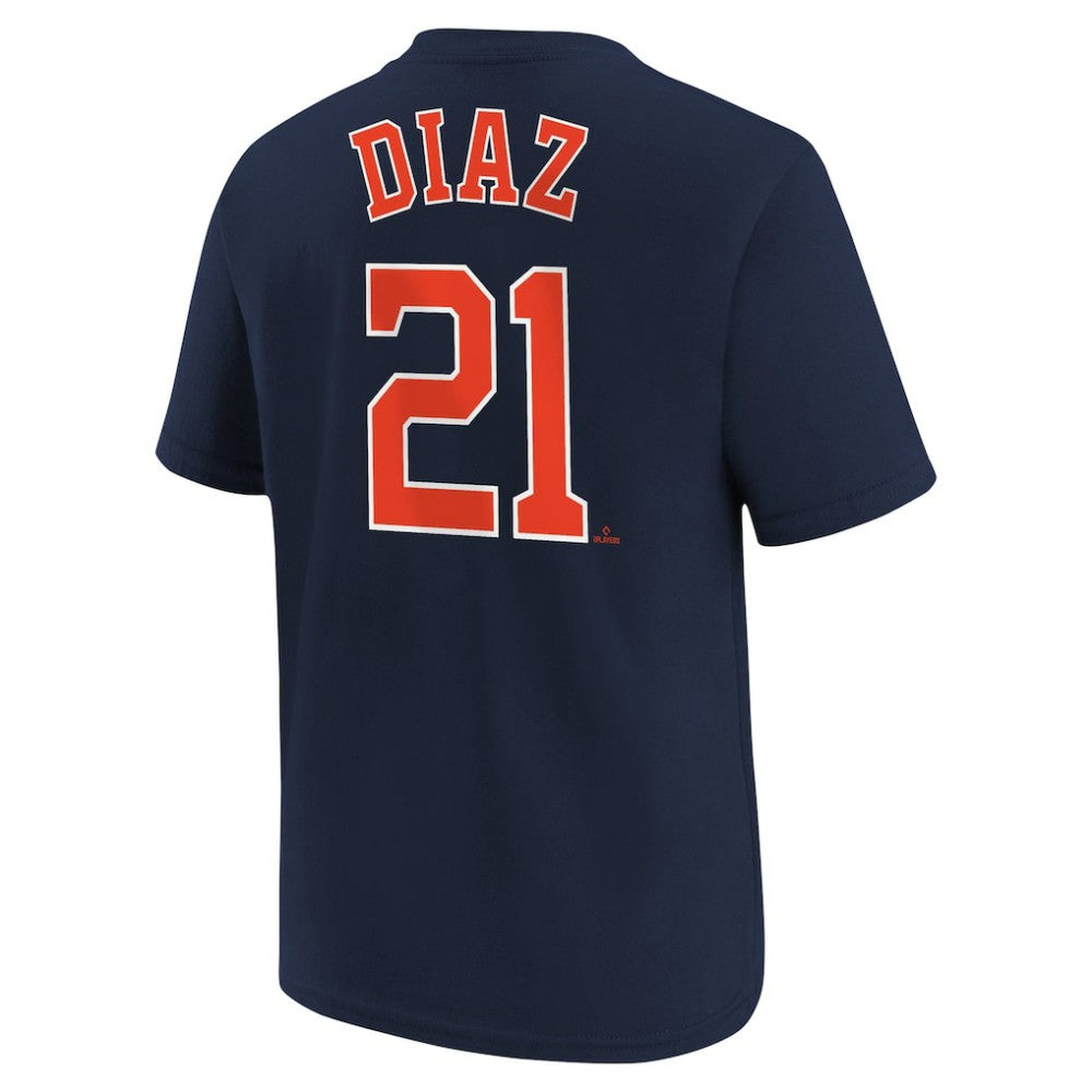 Yainer Diaz Houston Astros Youth Name & Number T-Shirt Navy