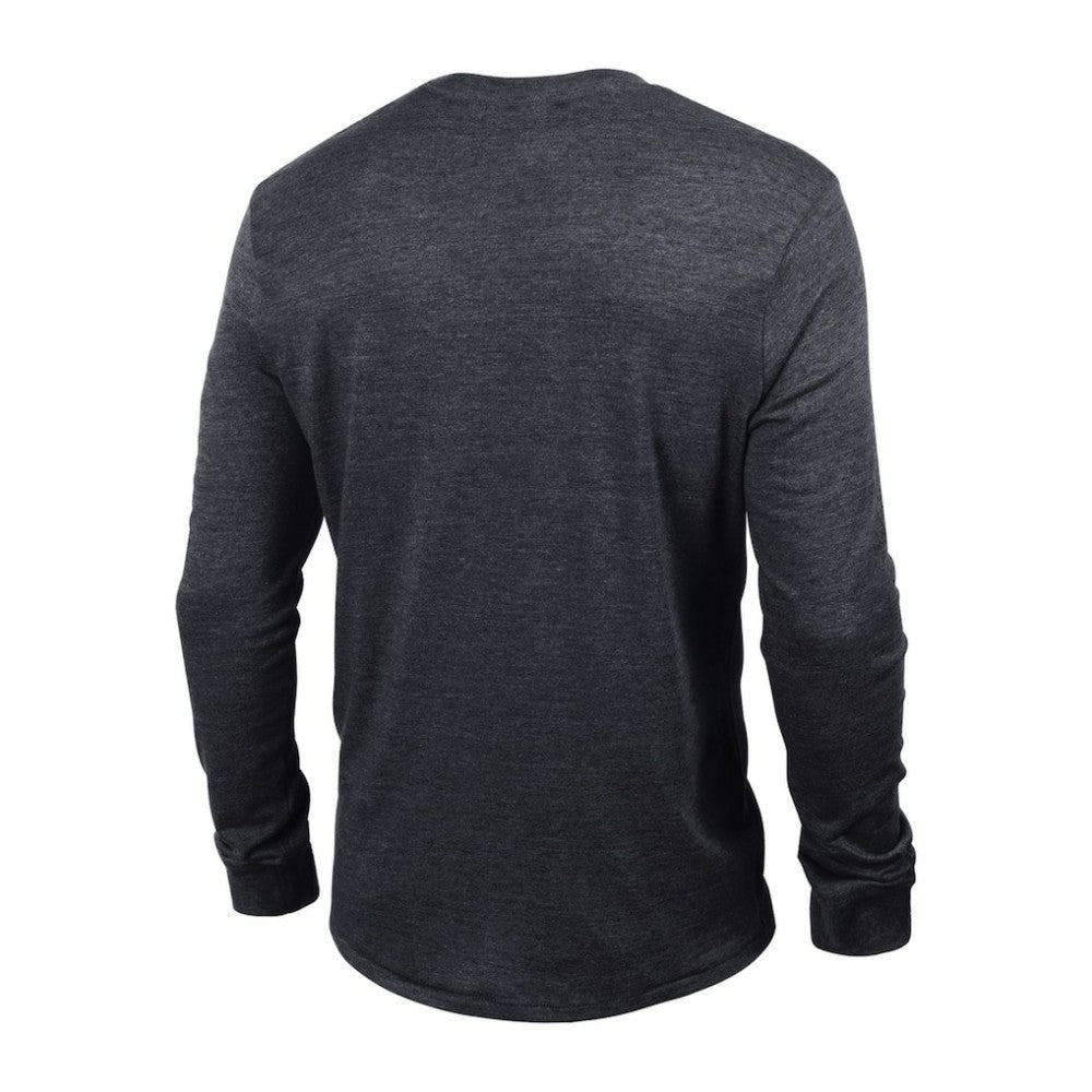 Boston Bruins Champion Multi-Logo Tri-Blend Long Sleeve T-Shirt - Heather Black T-shirts