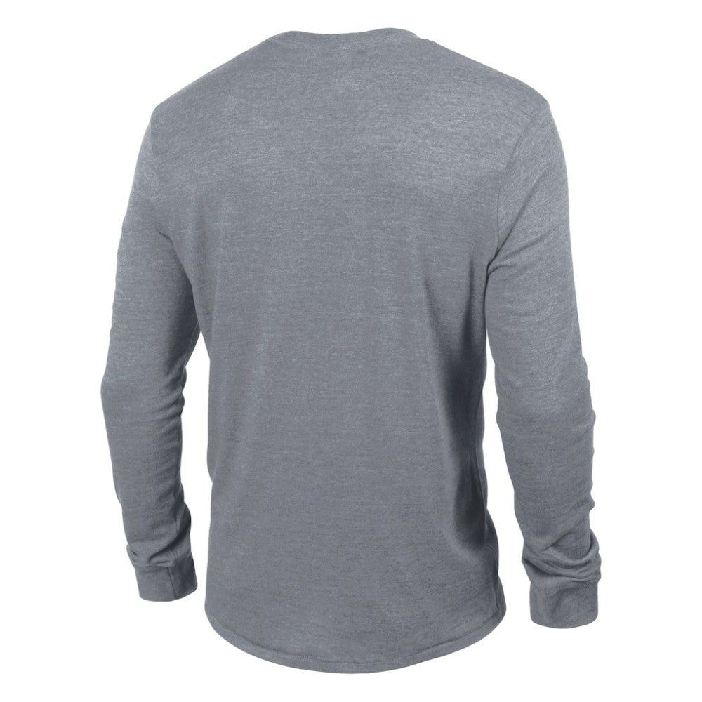 Chicago Blackhawks Champion Tri-Blend Dual-Stripe Long Sleeve T-Shirt - Heather Gray T-shirts