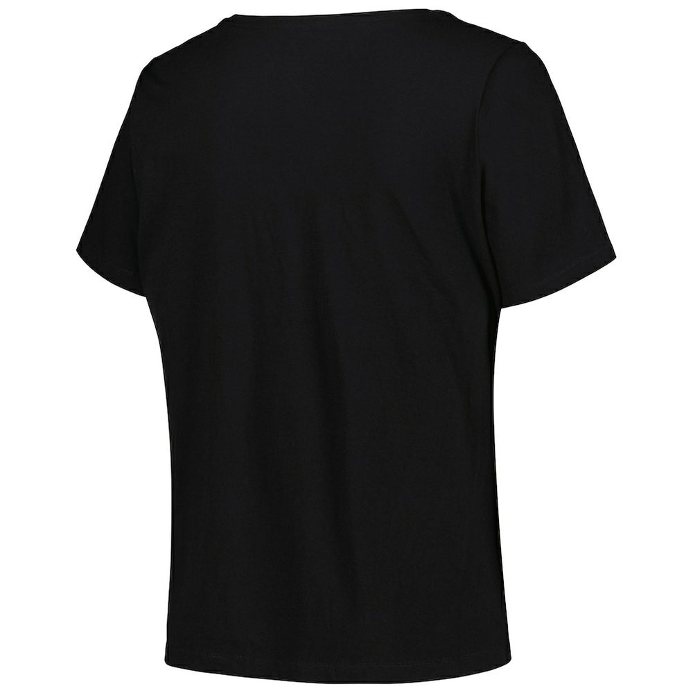 Golden State Warriors Profile Women's Plus Size Arch Over Logo V-Neck T-Shirt sale - Black on sale