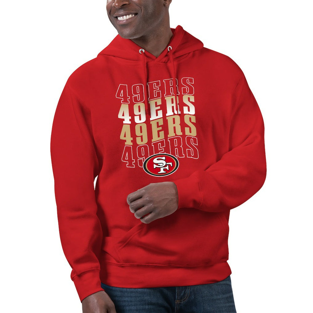 San Francisco 49ers Starter Unisex Name Drop Logo Pullover Hoodie - Scarlet online